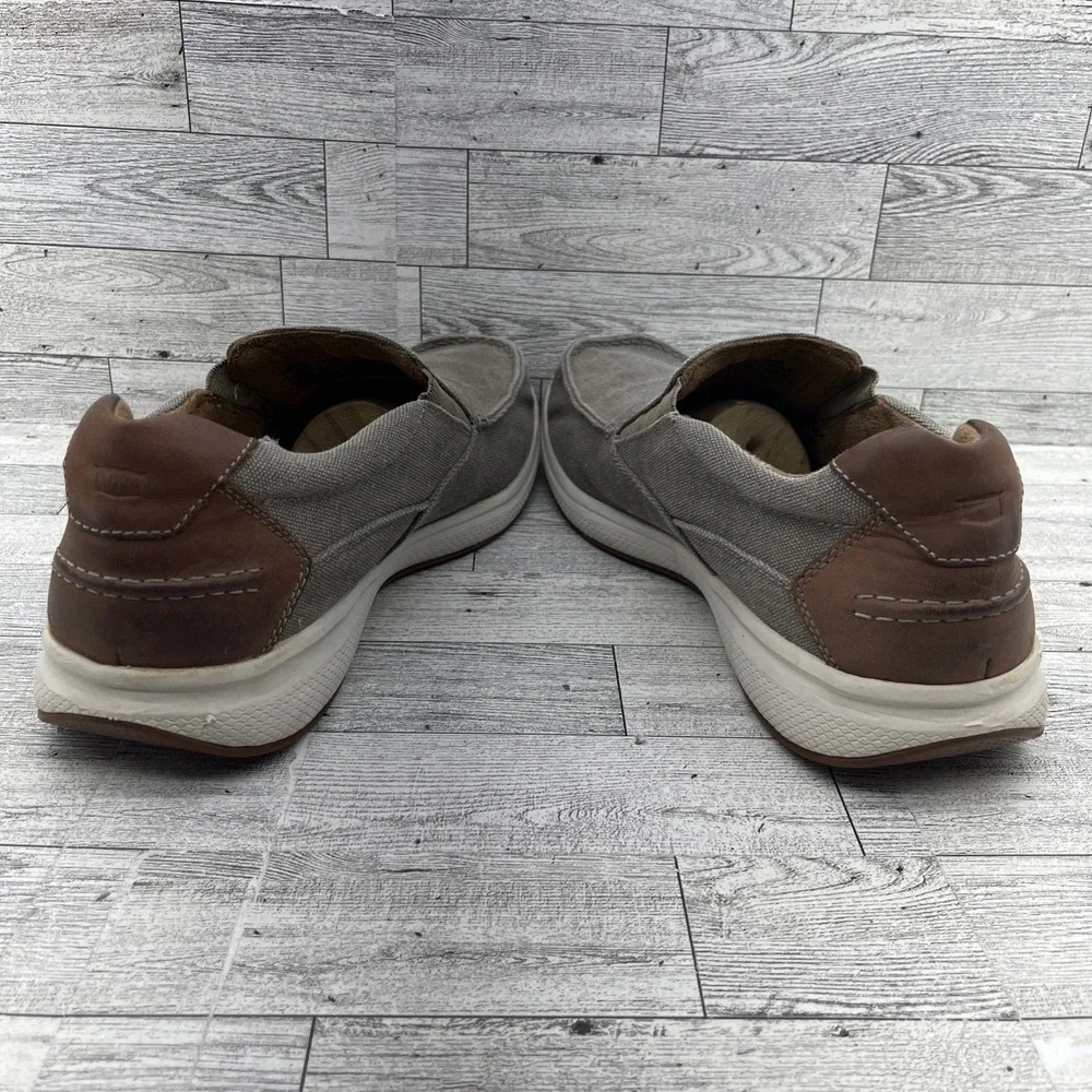 Florsheim Great Lakes Brown Canvas Moc‎ Toe Slip On Shoes Men Size 12M